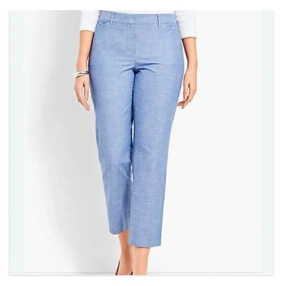 ⭐ Talbots Perfect Crop Chambray pants size 6P - Picture 1 of 10
